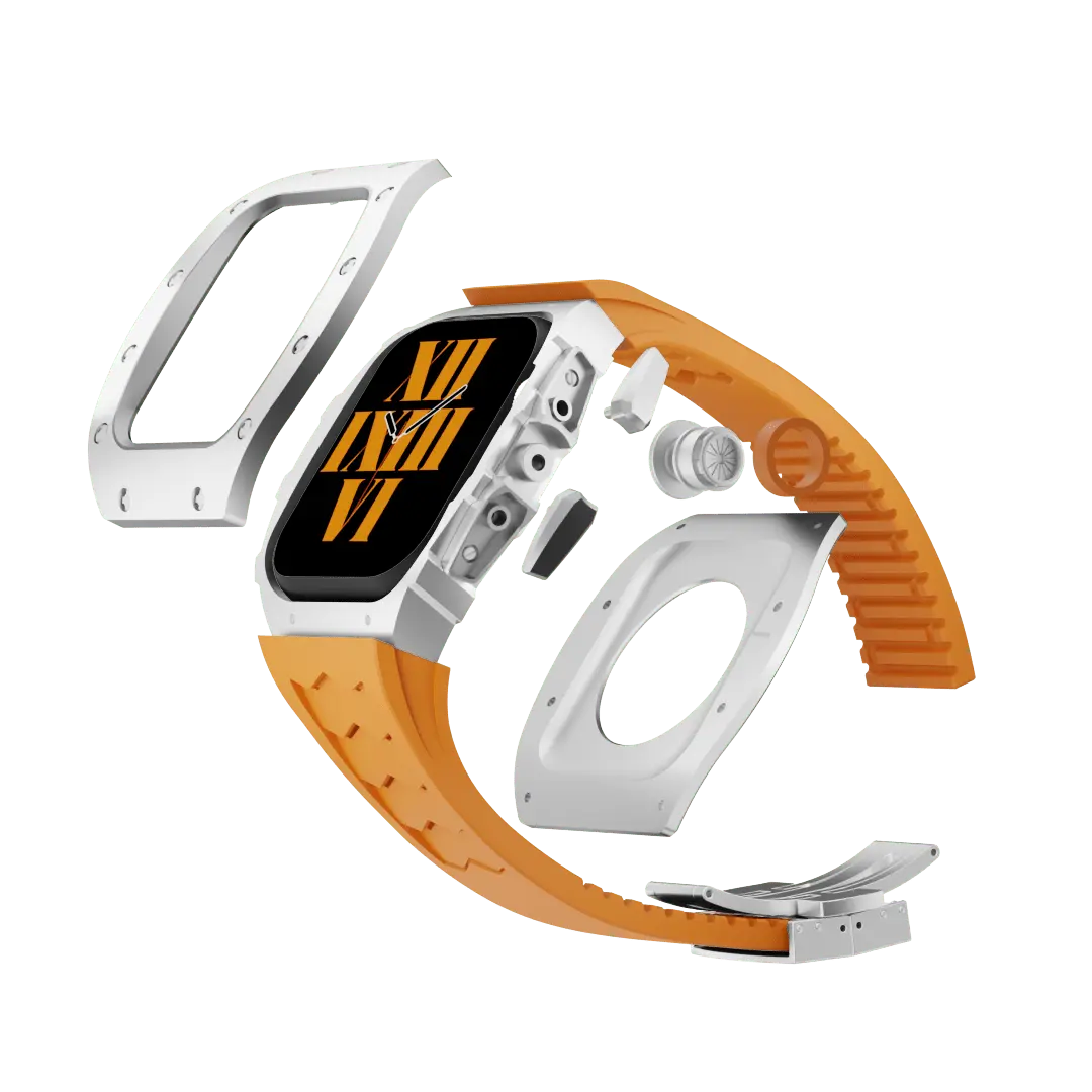 Carcasă din titan și curea din silicon pentru Apple Watch