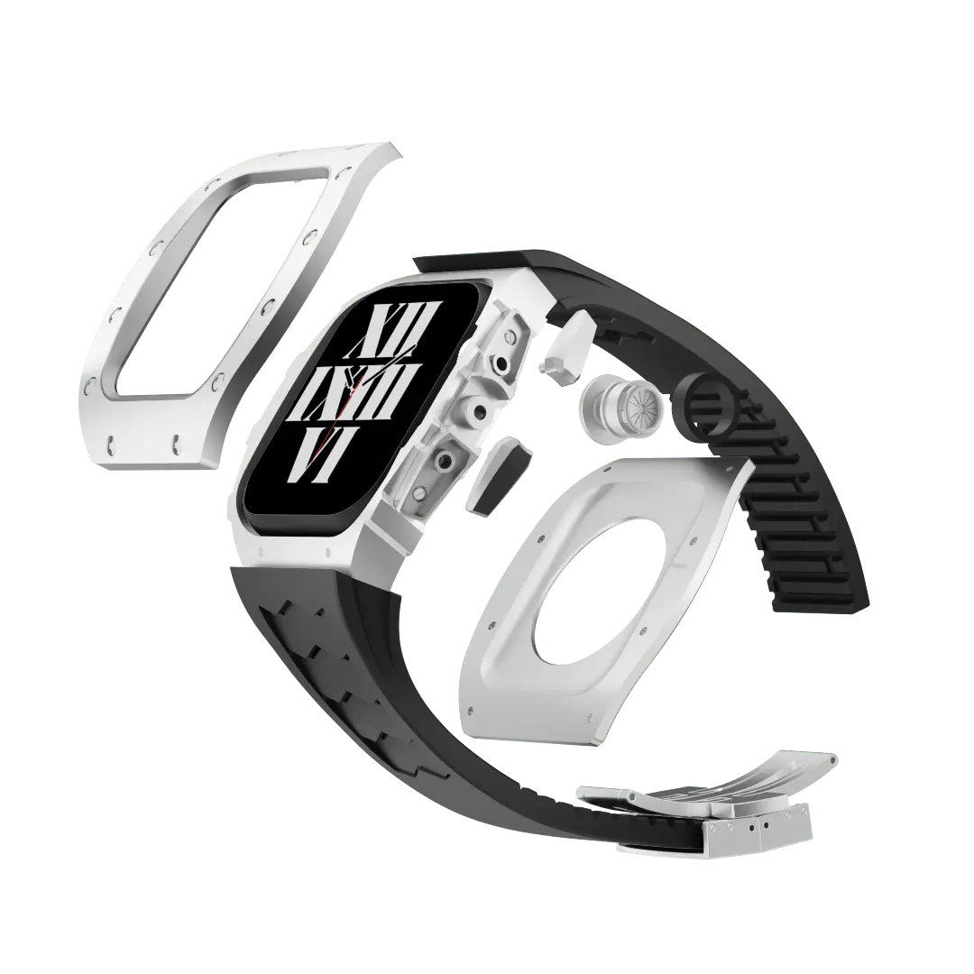Carcasă din titan și curea din silicon pentru Apple Watch