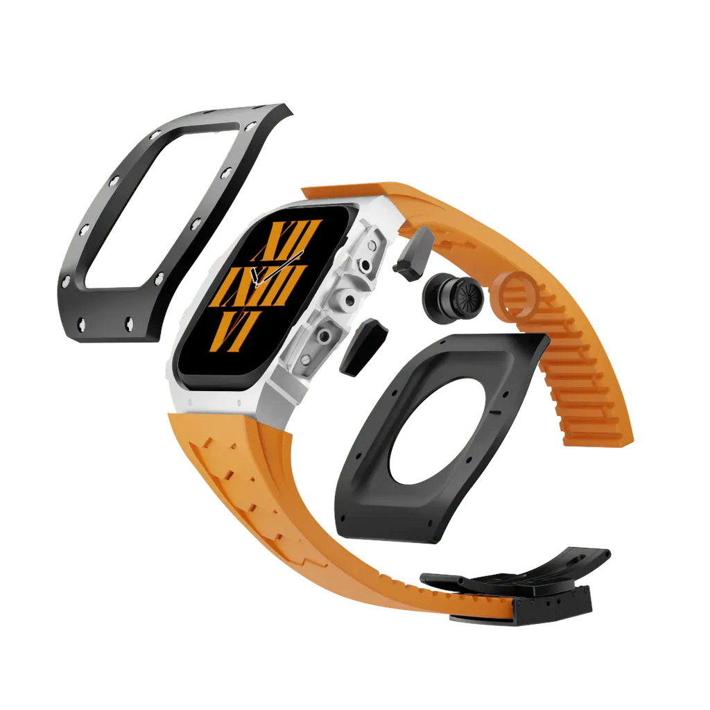 Carcasă din titan și curea din silicon pentru Apple Watch