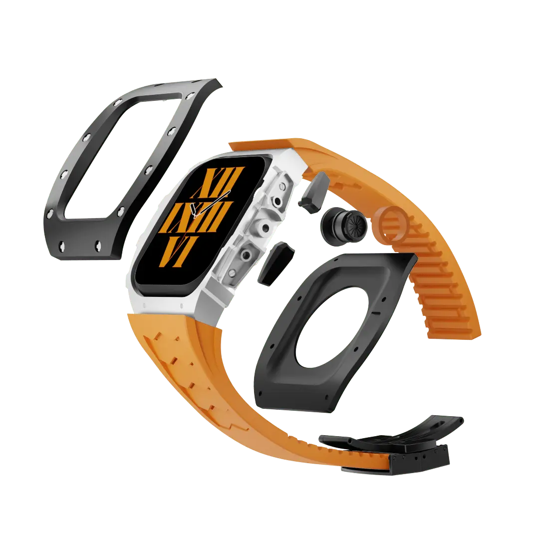 Carcasă din titan și curea din silicon pentru Apple Watch