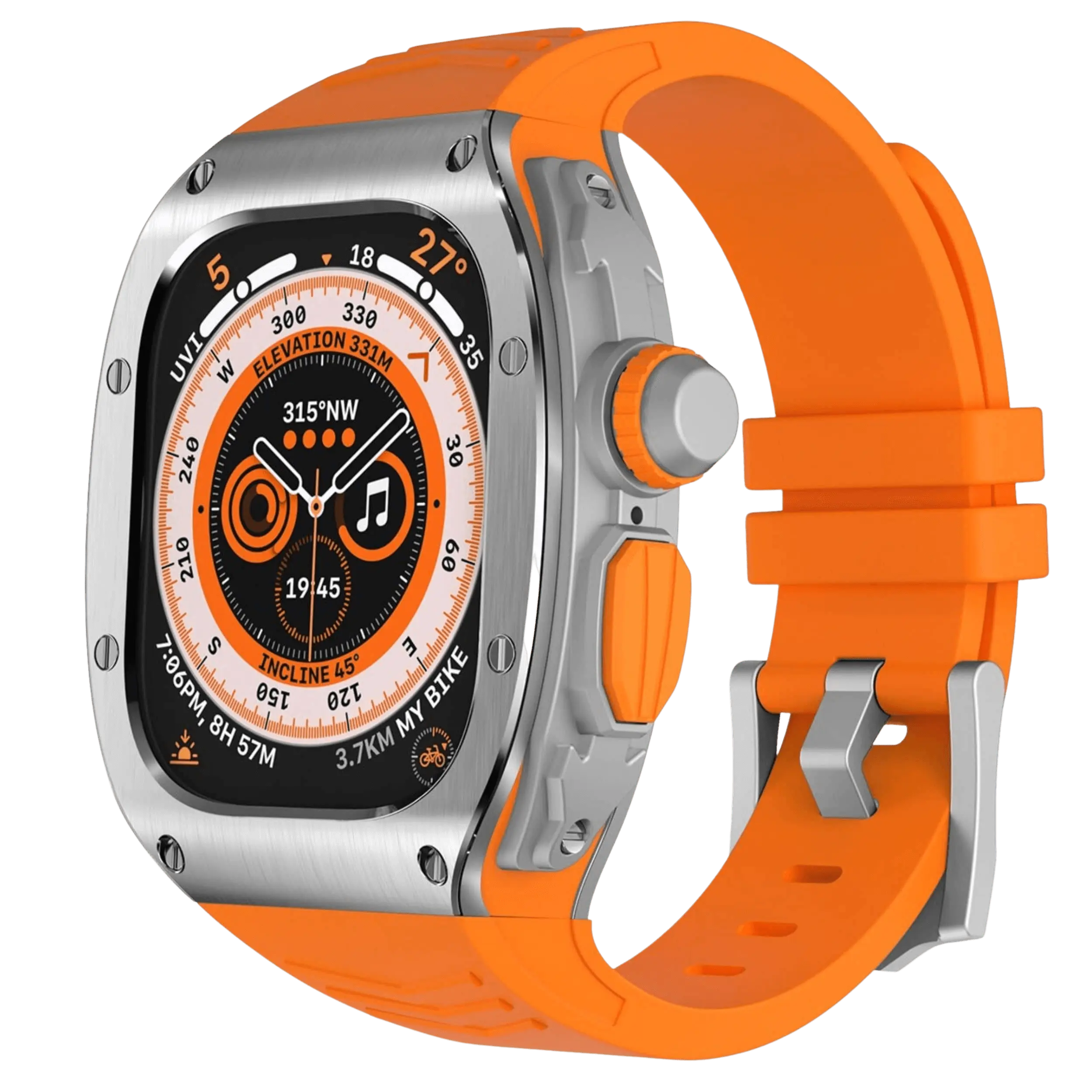 Edelstahlgehäuse und Silikonarmband für NovaPulse Ultra Uhr