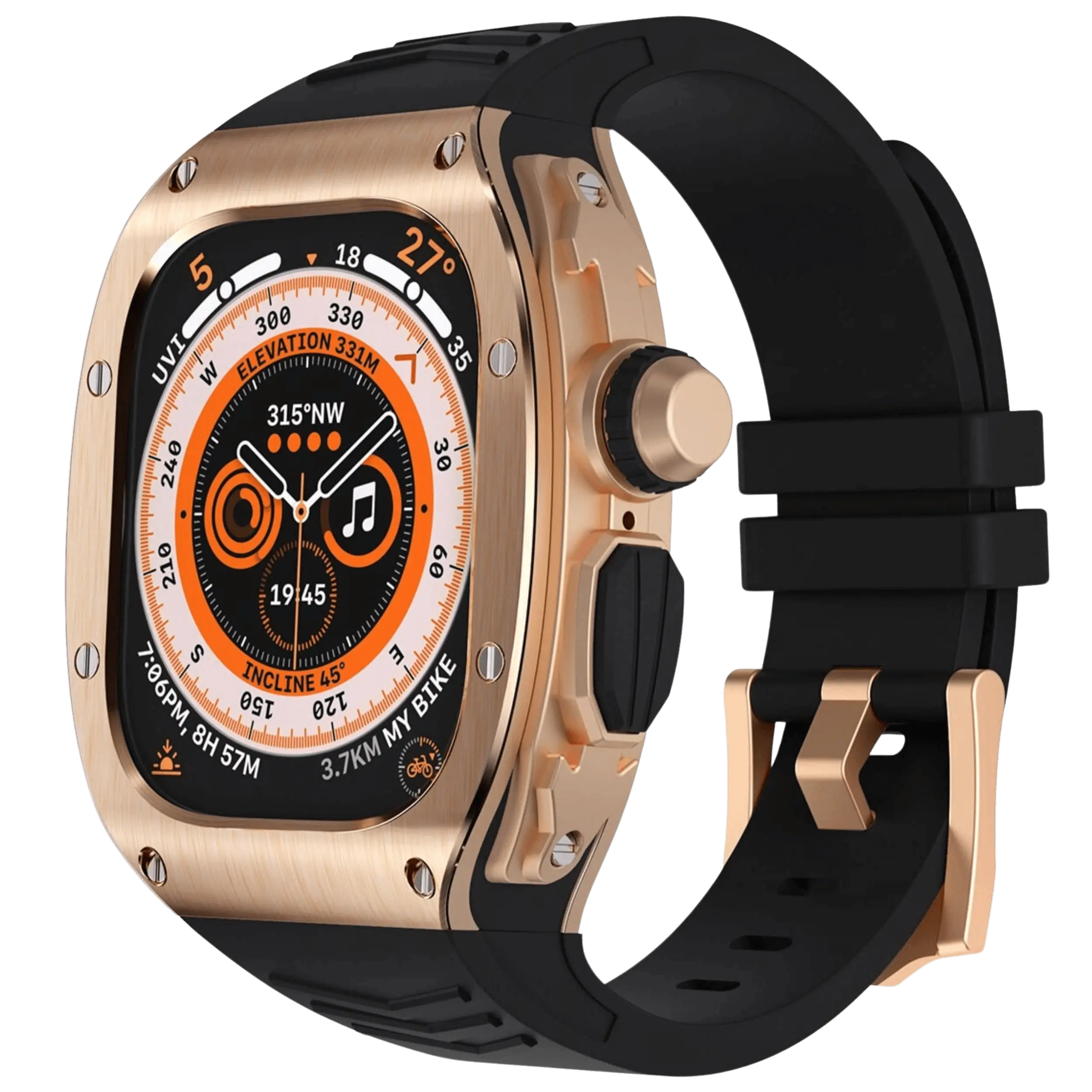 Edelstahlgehäuse und Silikonarmband für NovaPulse Ultra Uhr