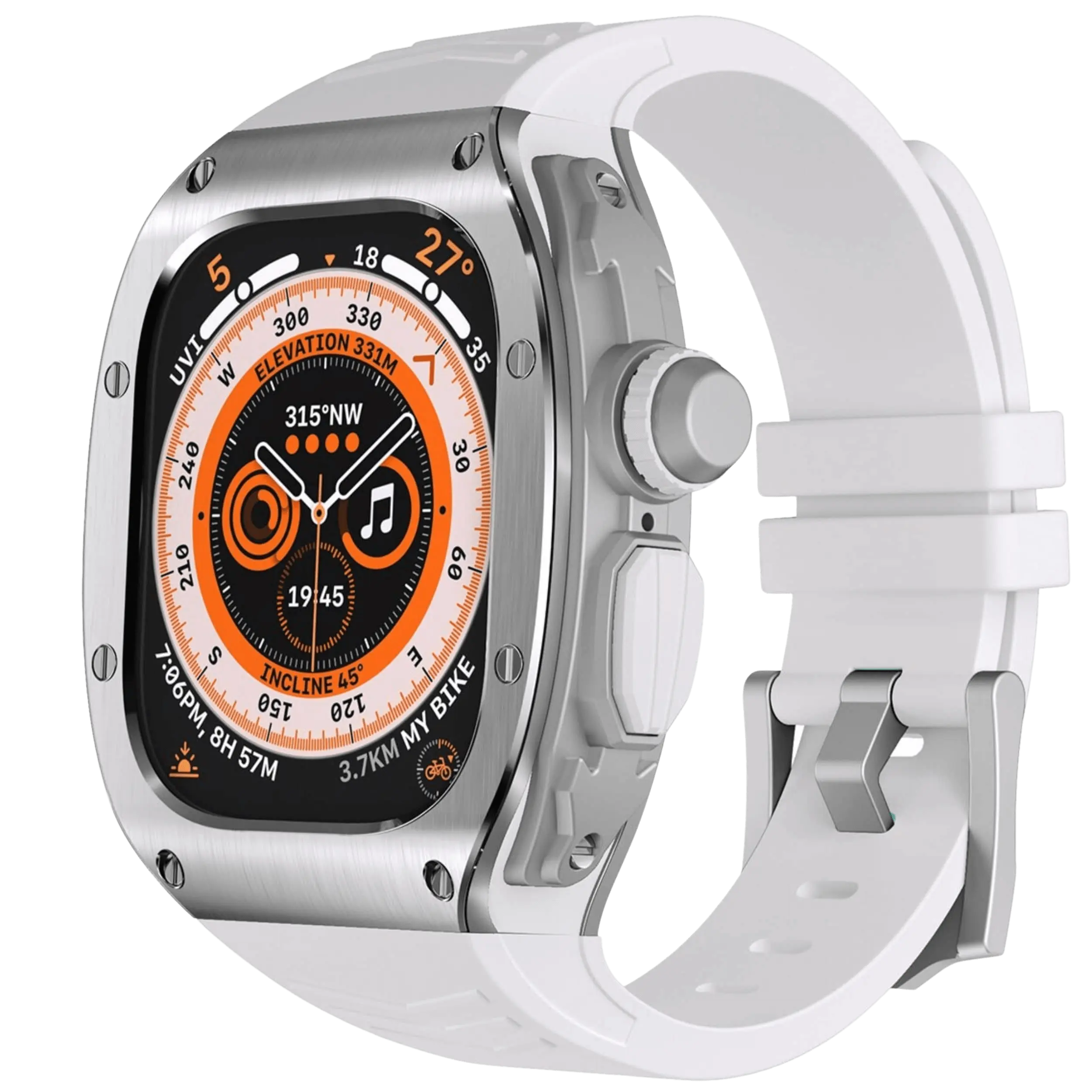 Edelstahlgehäuse und Silikonarmband für NovaPulse Ultra Uhr