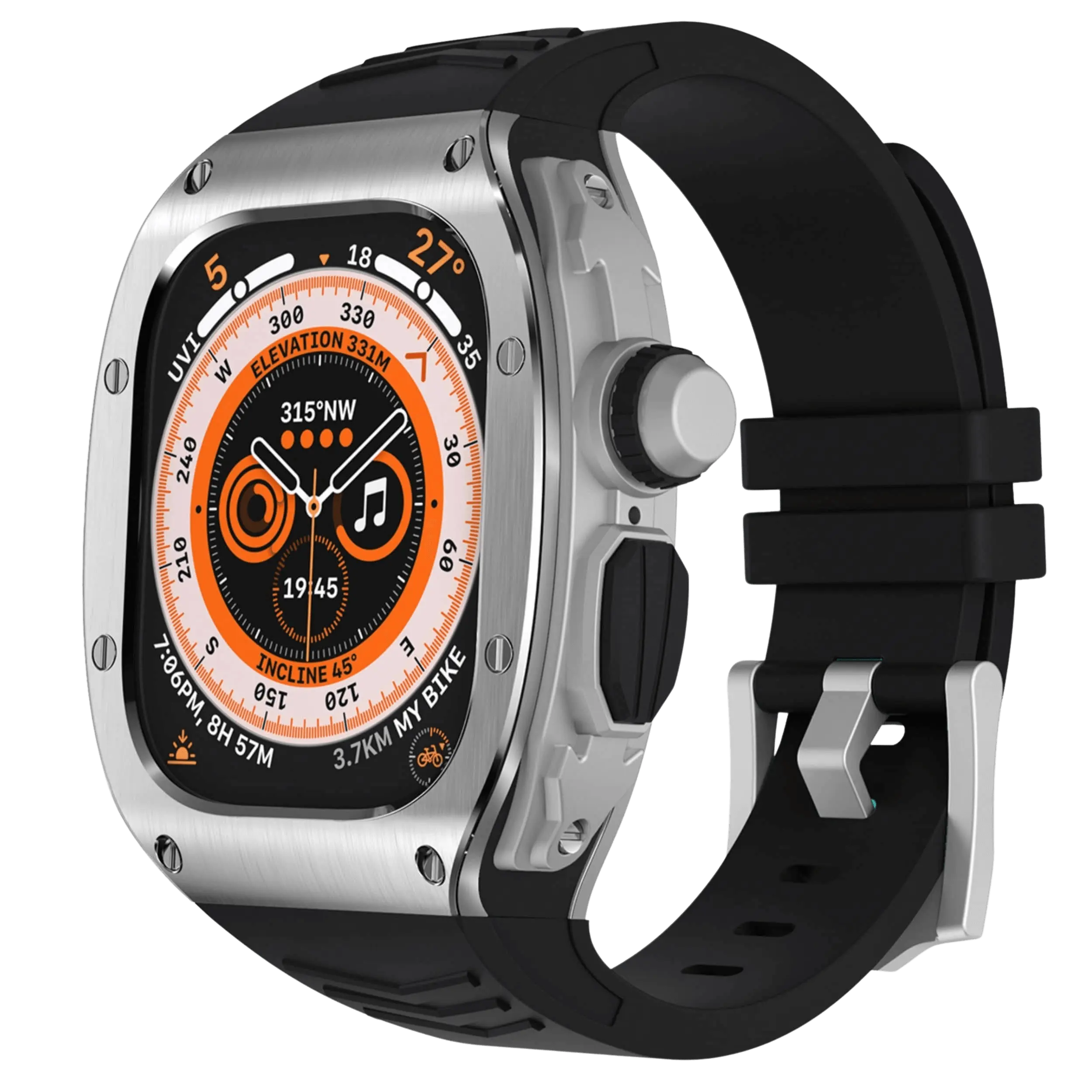 Edelstahlgehäuse und Silikonarmband für NovaPulse Ultra Uhr