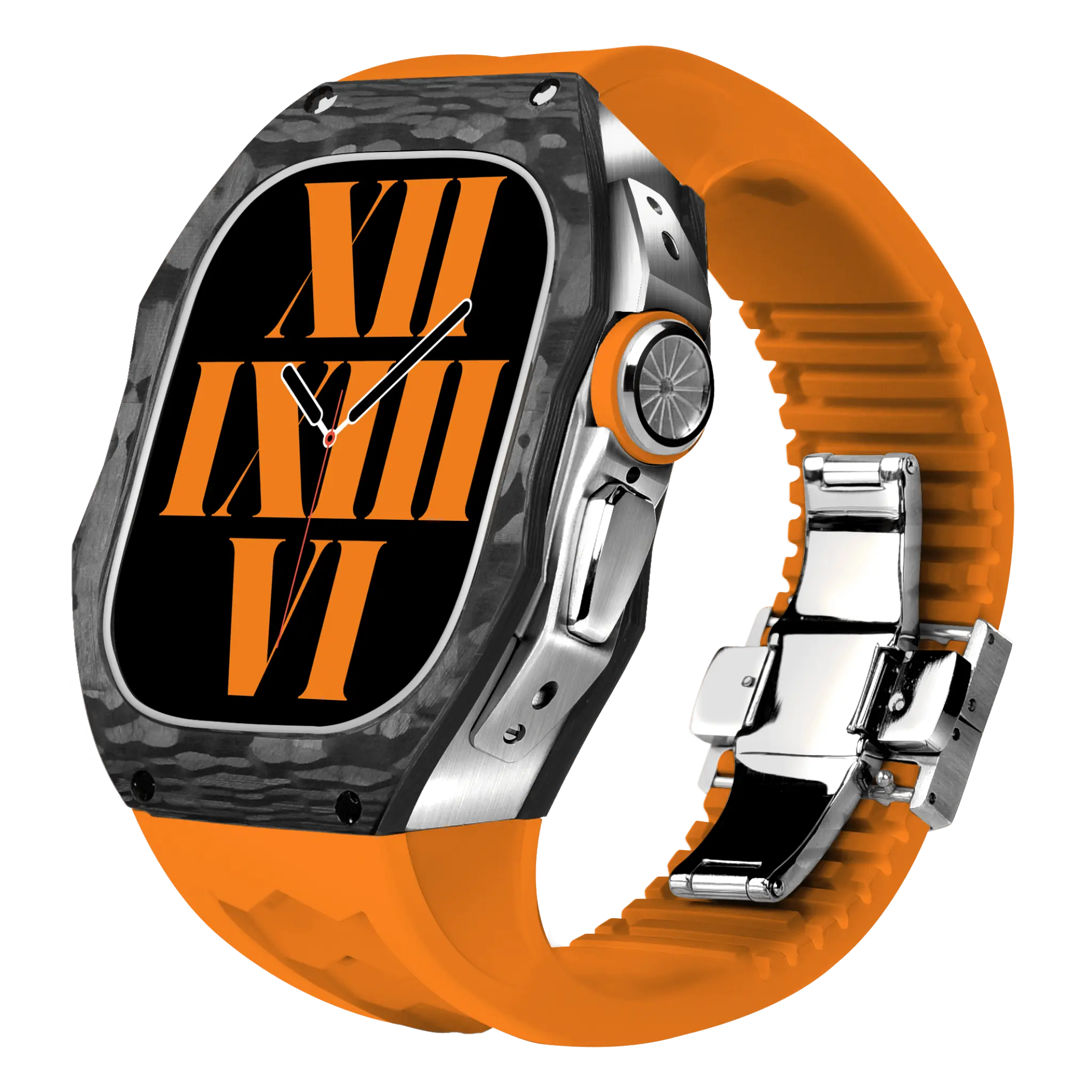 Hiilikuitukuori ja silikoniranneke Apple Watch Ultraon