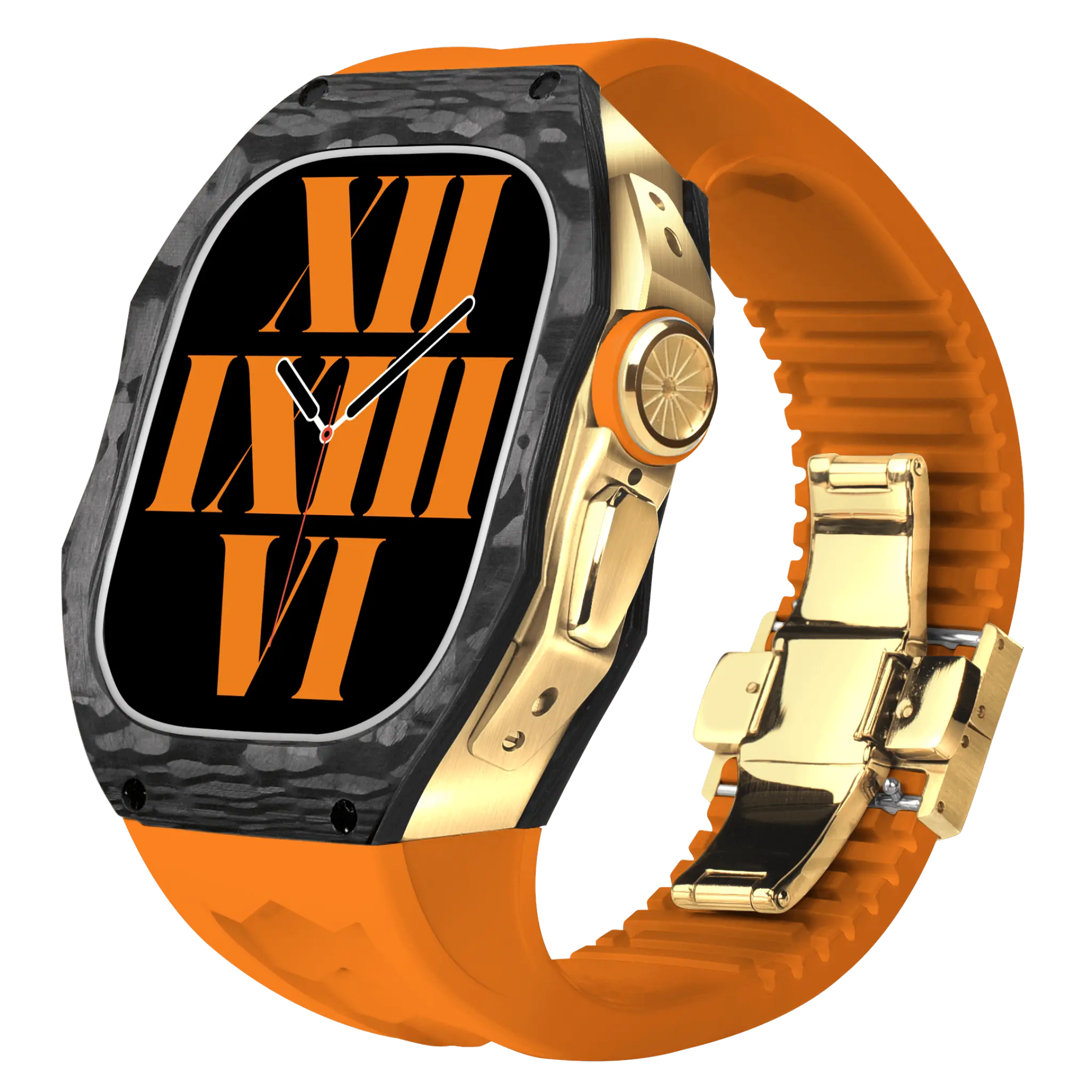 Hiilikuitukuori ja silikoniranneke Apple Watch Ultraon
