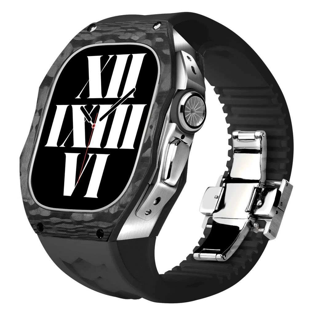 Hiilikuitukuori ja silikoniranneke Apple Watch Ultraon