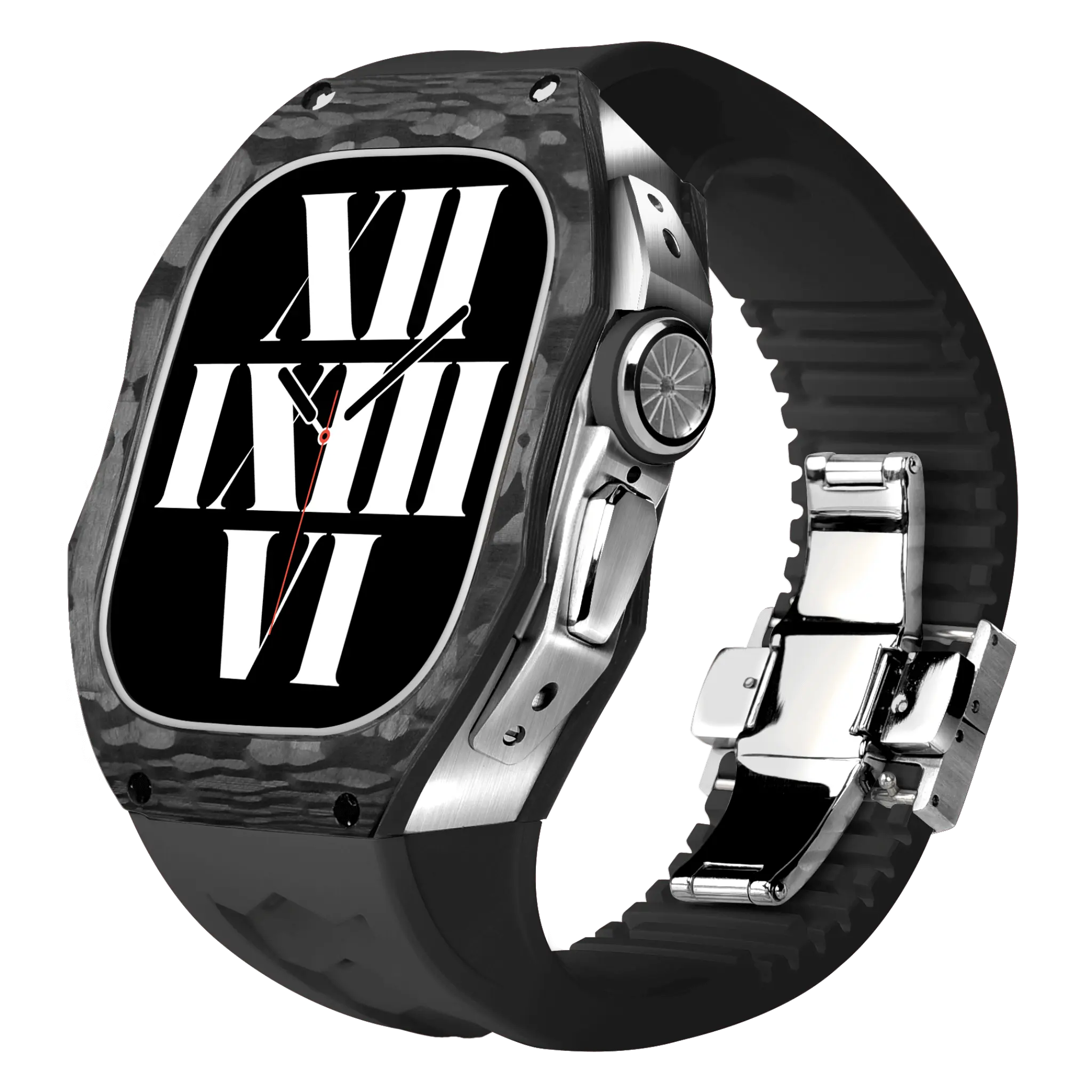 Hiilikuitukuori ja silikoniranneke Apple Watch Ultraon