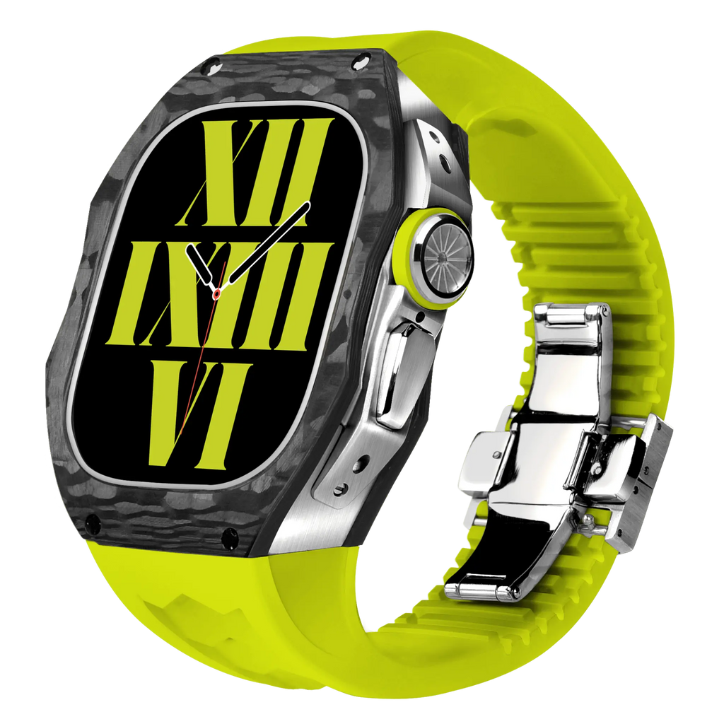 Hiilikuitukuori ja silikoniranneke Apple Watch Ultraon