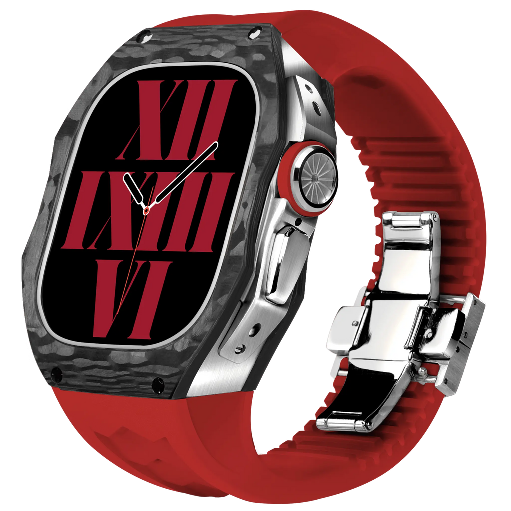 Hiilikuitukuori ja silikoniranneke Apple Watch Ultraon