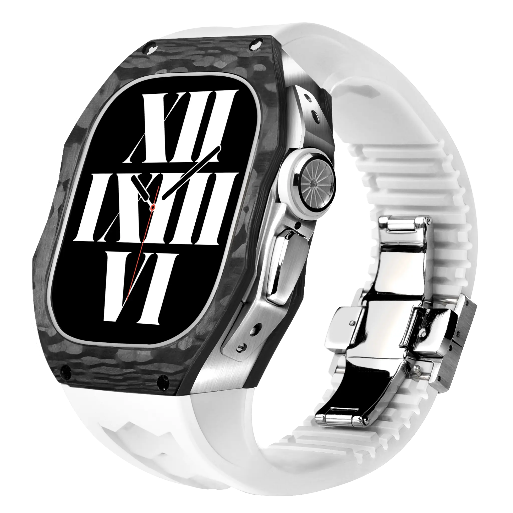 Hiilikuitukuori ja silikoniranneke Apple Watch Ultraon