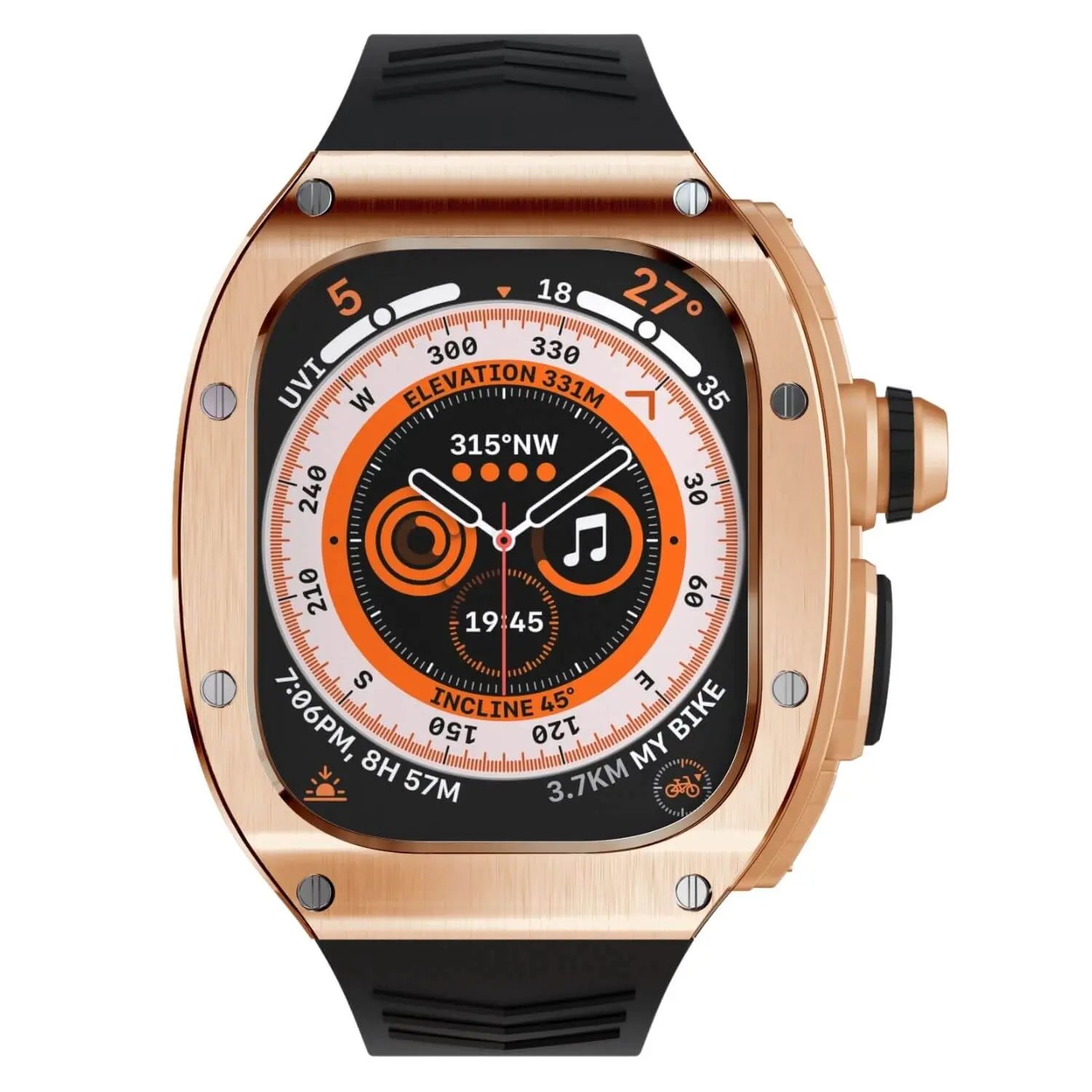 Edelstahlgehäuse und Silikonarmband für NovaPulse Ultra Uhr