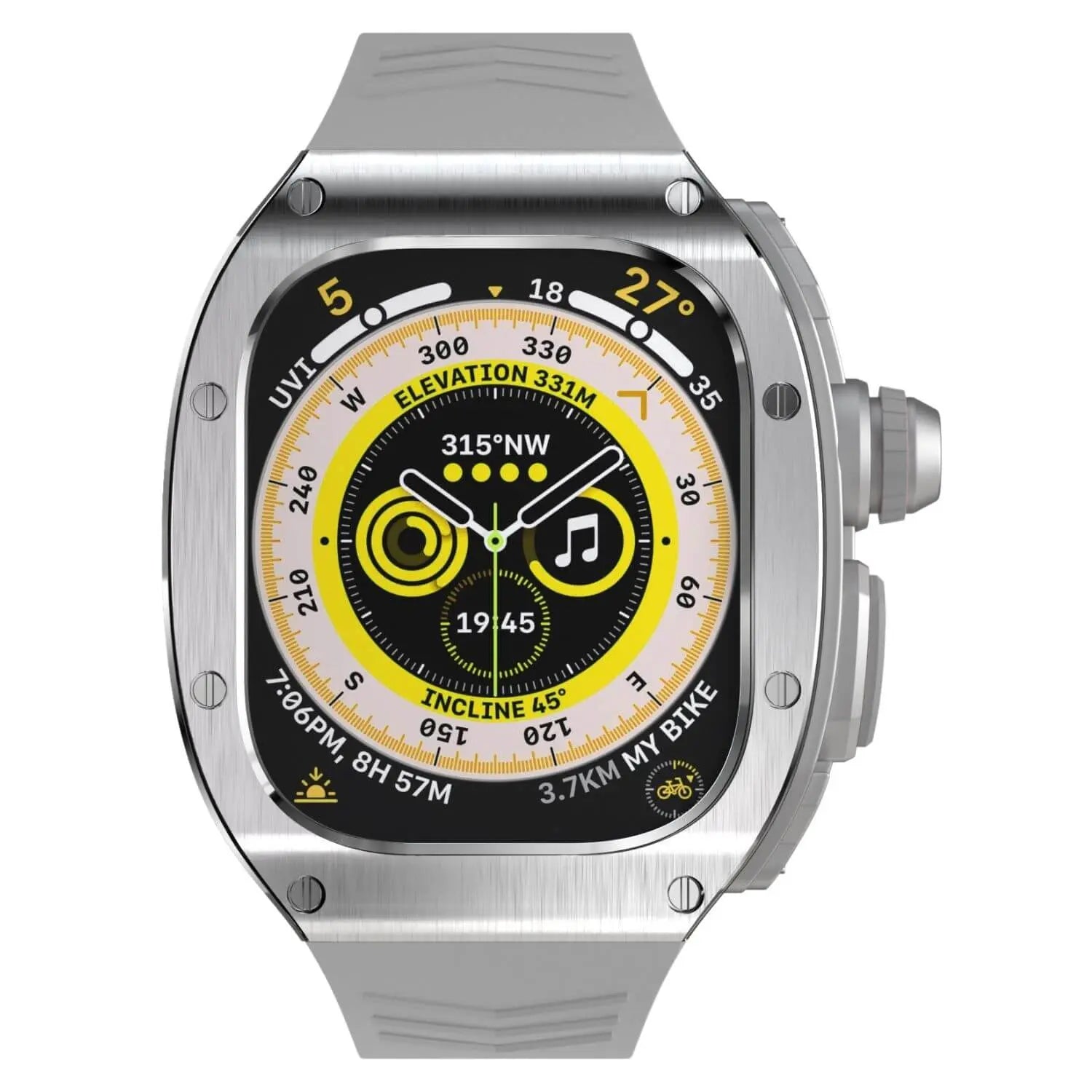 Edelstahlgehäuse und Silikonarmband für NovaPulse Ultra Uhr