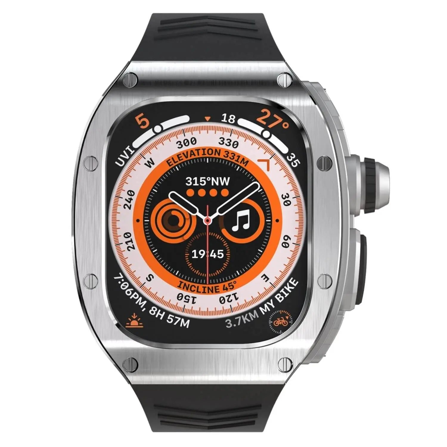 Edelstahlgehäuse und Silikonarmband für NovaPulse Ultra Uhr