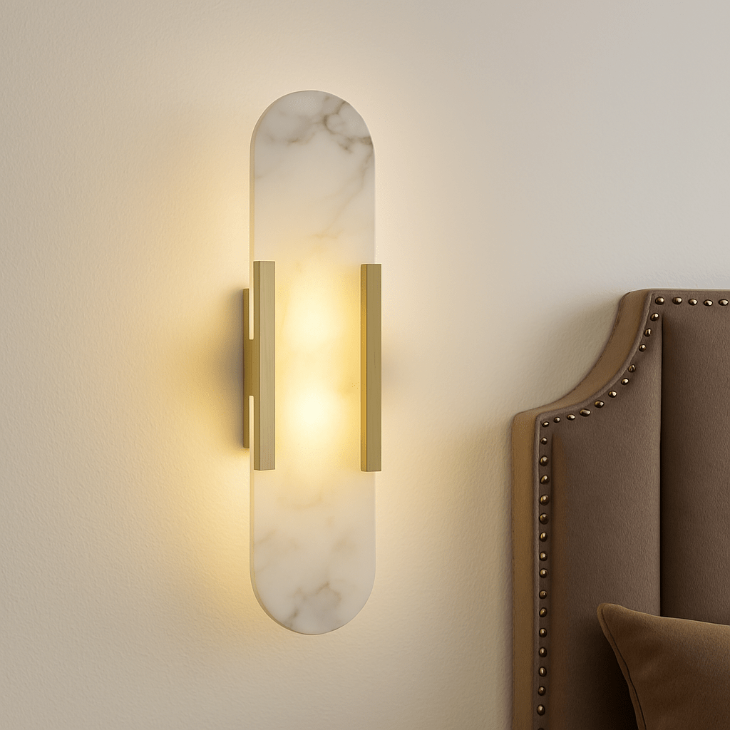 真鍮と大理石のウォールブラケット モダンインテリアエディション