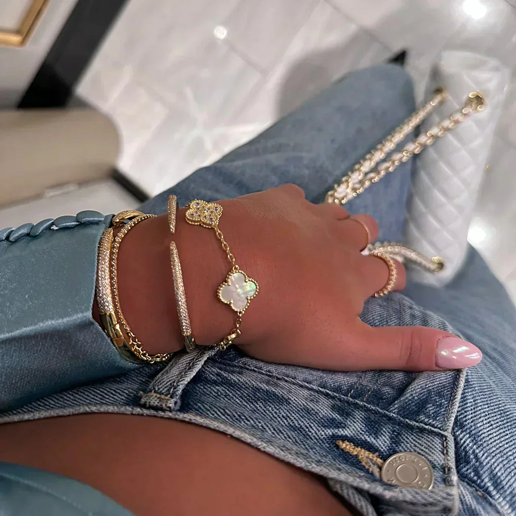 Stella négylevelű lóhere karkötő 3-az-1-ben készlet