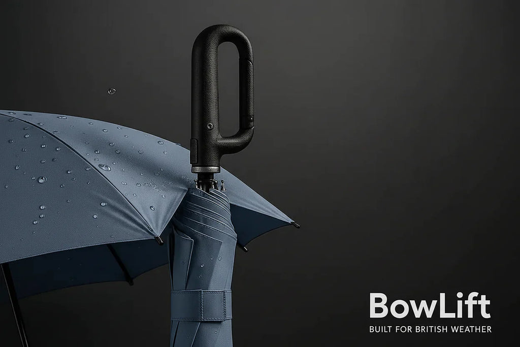 Guarda-chuva automático dobrável resistente ao vento AeroGuard com pega grande e compacto