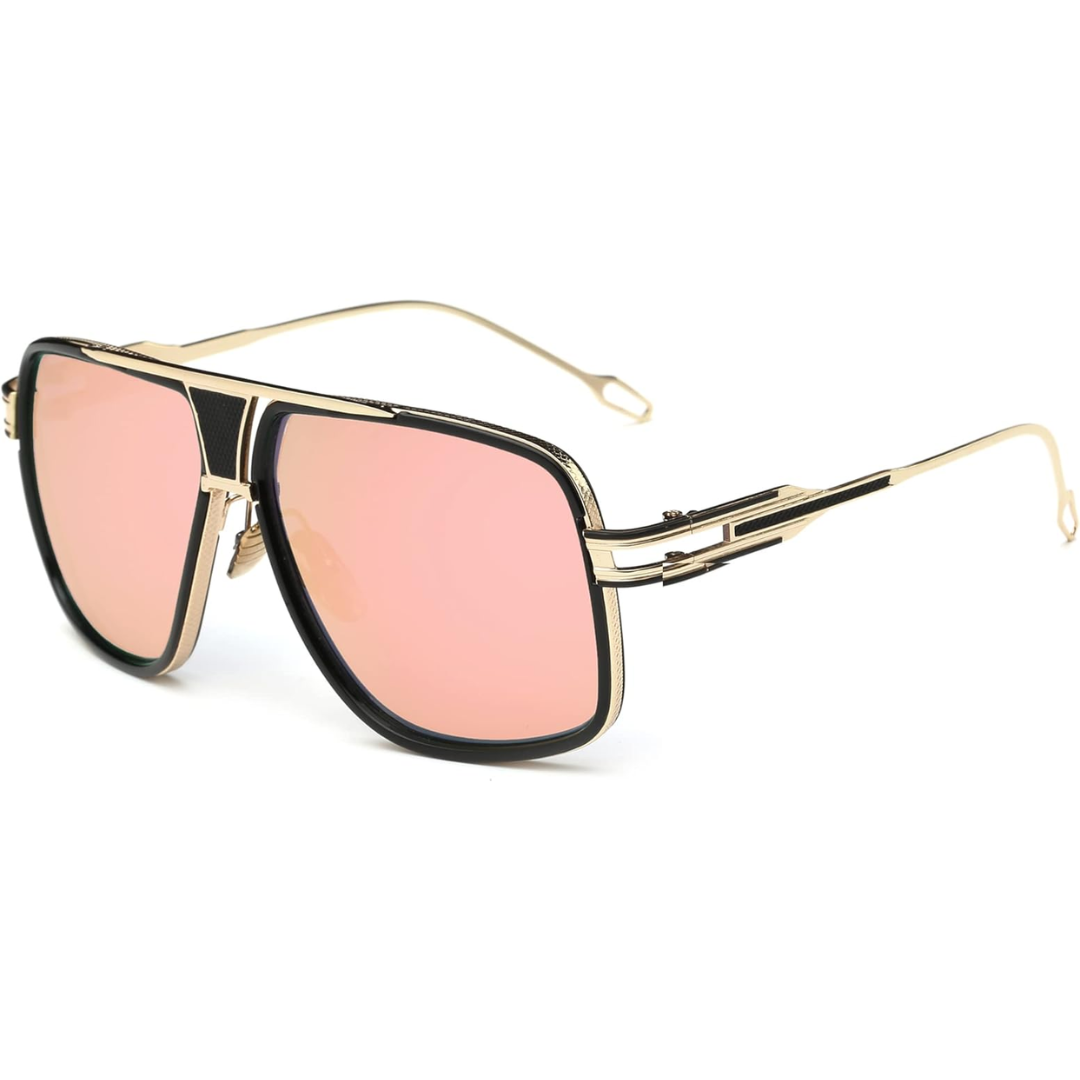AeroNova Heren Aviator Zonnebril Met Aluminium Montuur En UV-bescherming