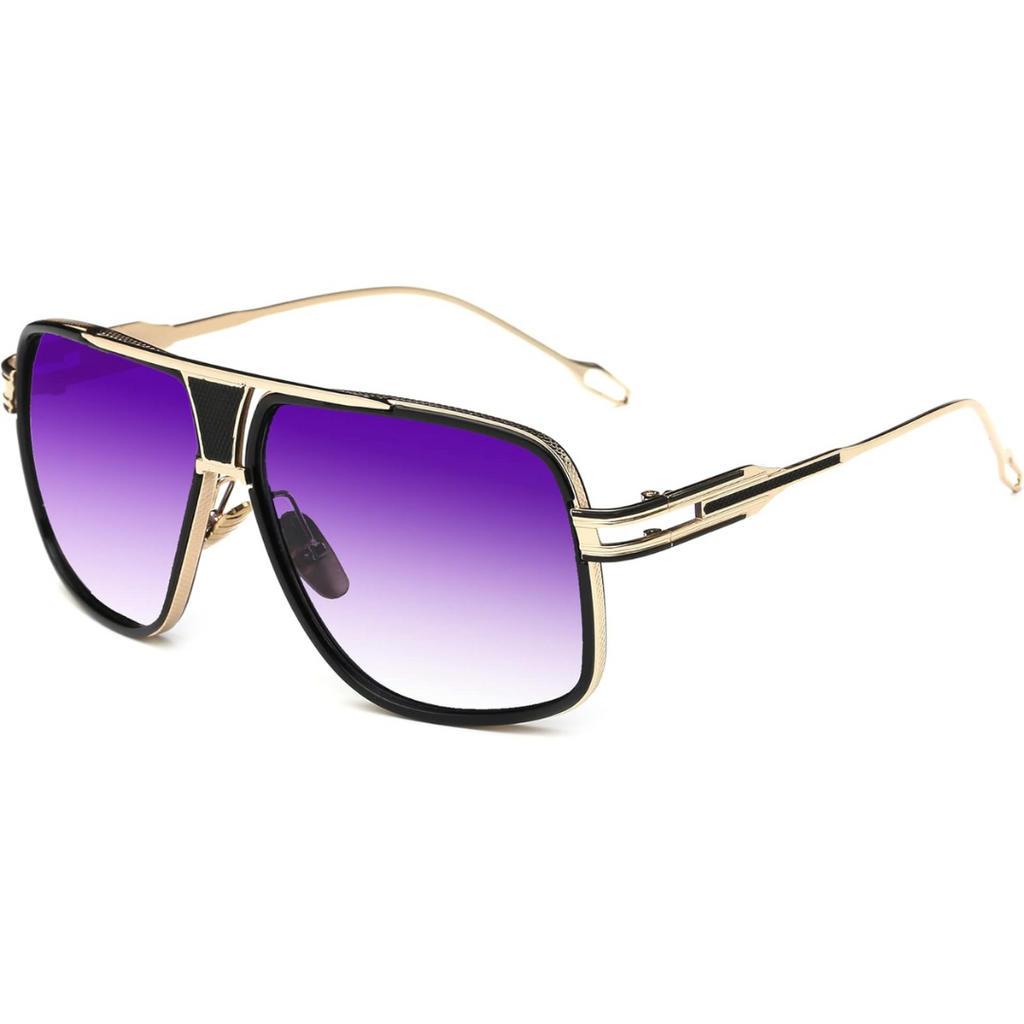 AeroNova Heren Aviator Zonnebril Met Aluminium Montuur En UV-bescherming