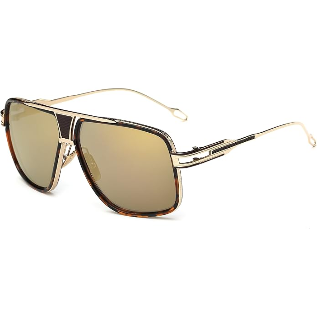 AeroNova Heren Aviator Zonnebril Met Aluminium Montuur En UV-bescherming