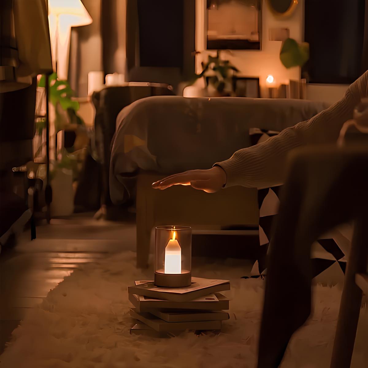 LumaGlow Rechargeable Flameless Ambient Light With Soothing Warm Flicker