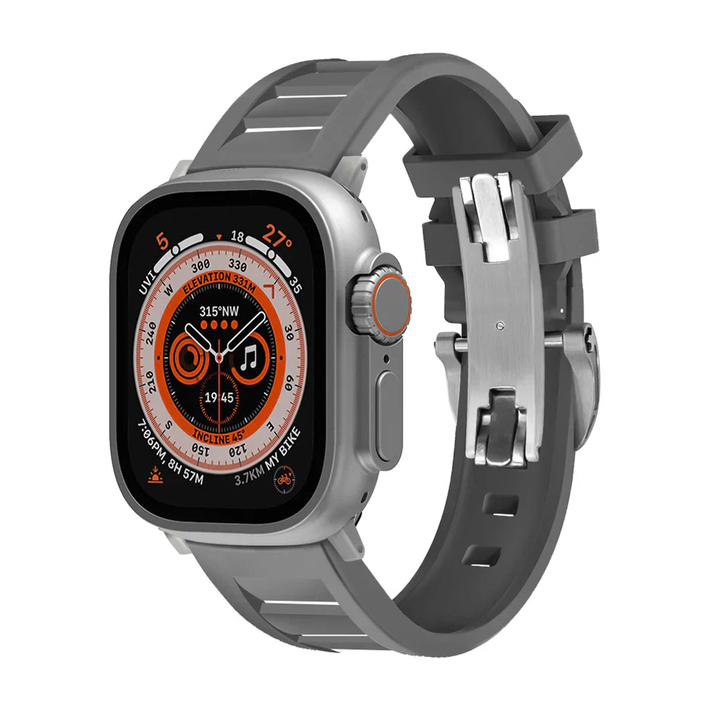 Correa con hebilla de mariposa FKM para Apple Watch