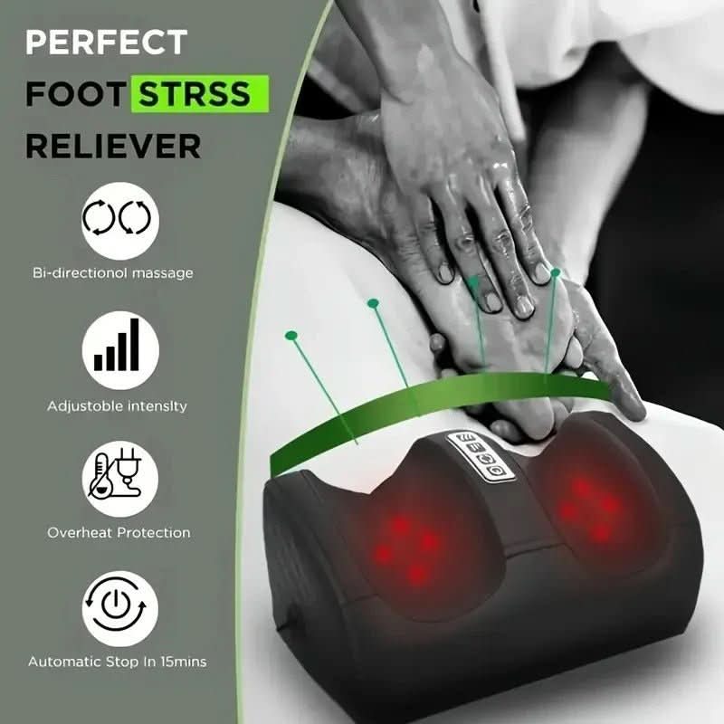 Masajeador de pies Shiatsu Zenora con función de calor, 12 bolas 3D y temporizador, para profesionales