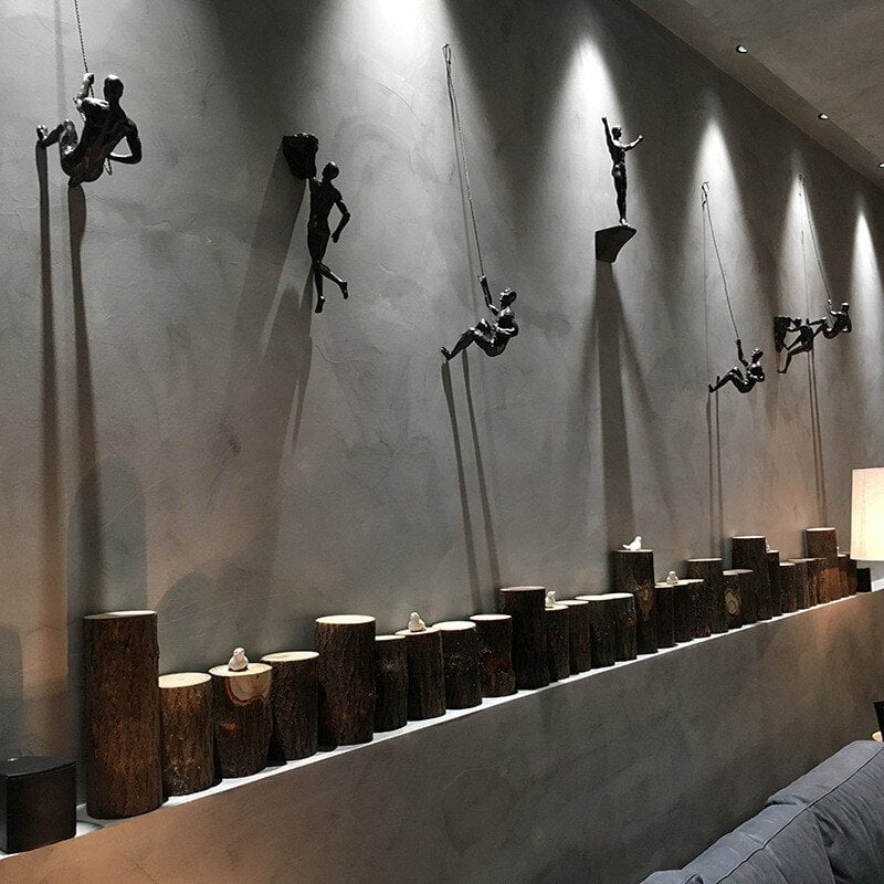SummitWave Kletterer Skulptur Wandkunst für moderne Wohnkultur