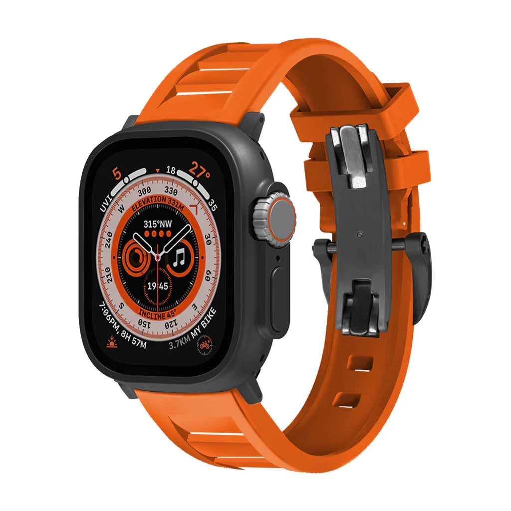 Correa con hebilla de mariposa FKM para Apple Watch