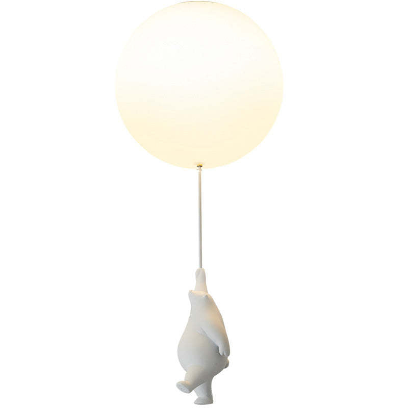 Pendel-Deckenleuchte — Skulpturale Form von Bär und Ballon