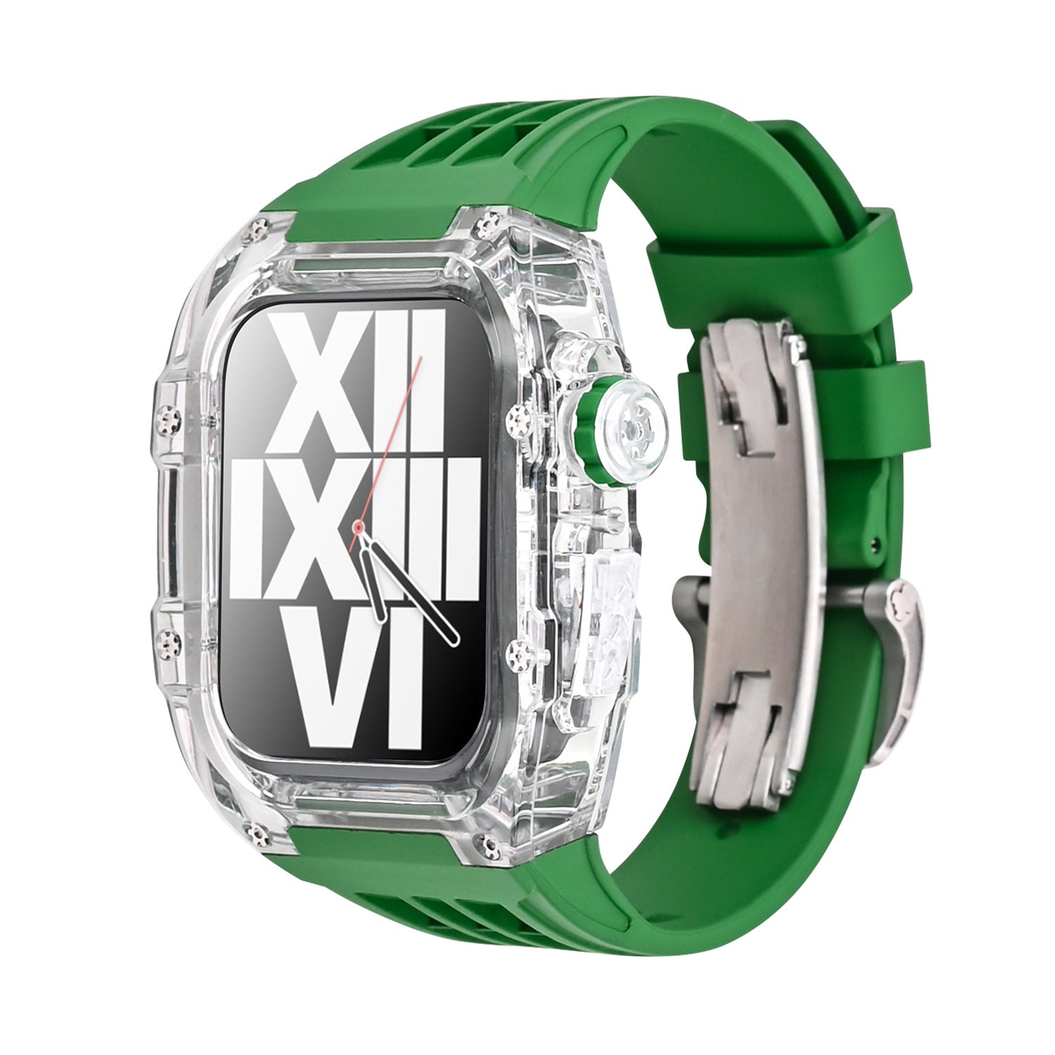 RM V30 Glacier sorozat fluorkarbon gumi átlátszó tok gumiszalag mod készlet Apple Watch-hoz