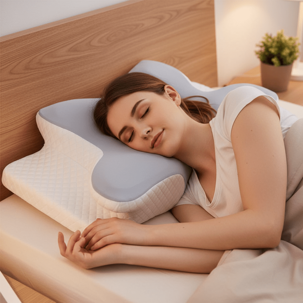 NovaRest Orthopaedic Memory Foam Pillow For Neck And Shoulder Pain Relief