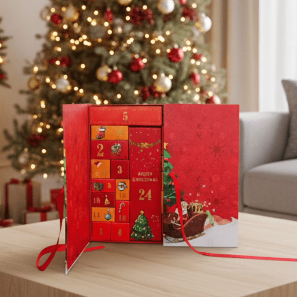 HollyNest adventskalender med 24 dager med festlige overraskelser for glede i familien