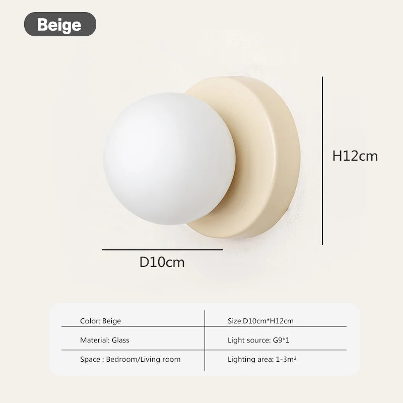 LumenHalo LED Cam Duvar Lambası Yatak Odası Koridor Merdiven Işığı İçin Sade Taban
