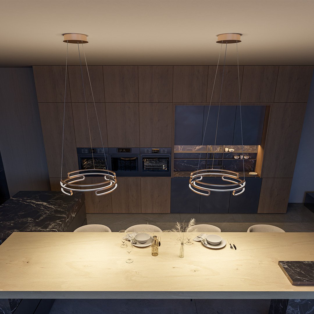 Solaro Metal Pendant Light Industrial Style With 2700K LED