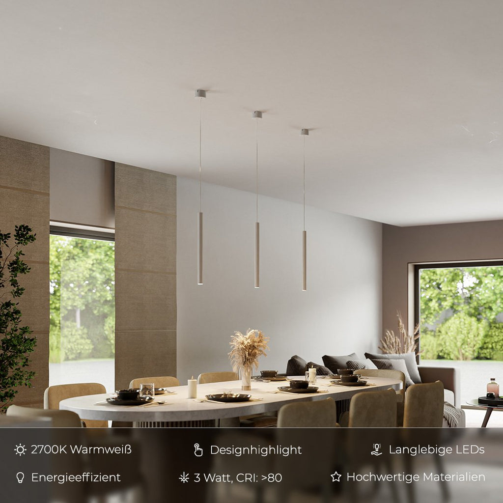 Lustră suspendată minimalistă Cirroia de la Lumenry Lampă suspendată LED din aluminiu