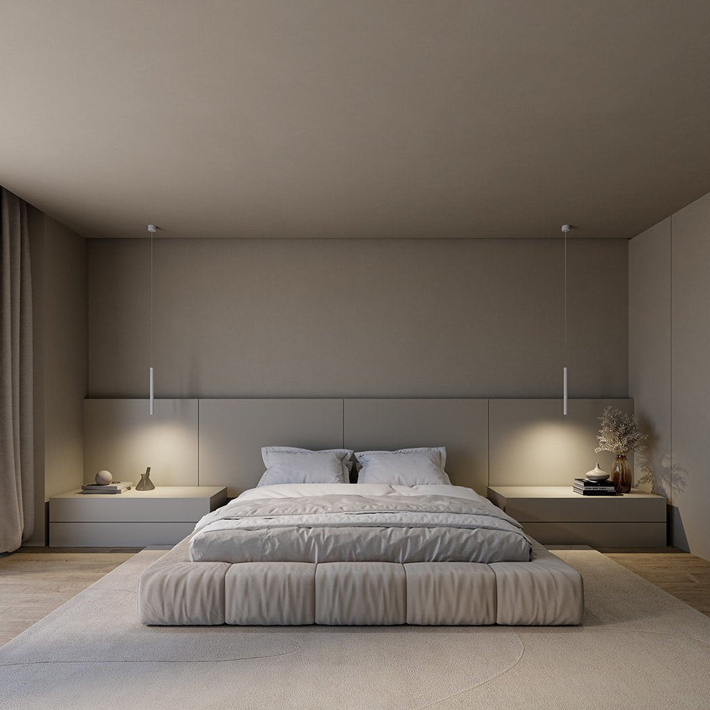 Lustră suspendată minimalistă Cirroia de la Lumenry Lampă suspendată LED din aluminiu