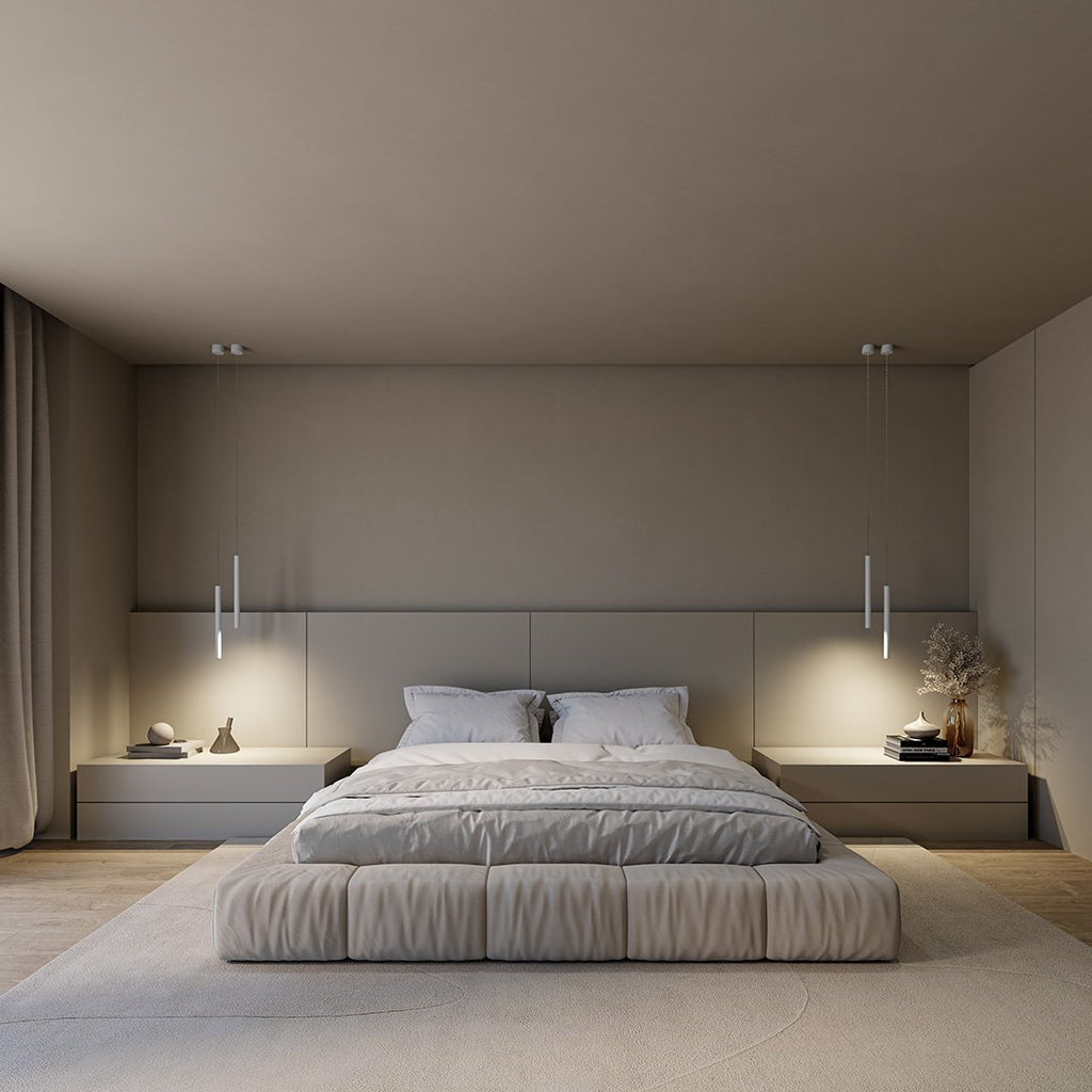 Lustră suspendată minimalistă Cirroia de la Lumenry Lampă suspendată LED din aluminiu