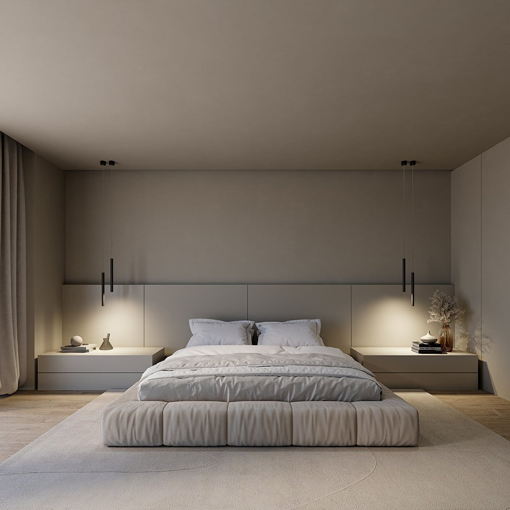 Lustră suspendată minimalistă Cirroia de la Lumenry Lampă suspendată LED din aluminiu