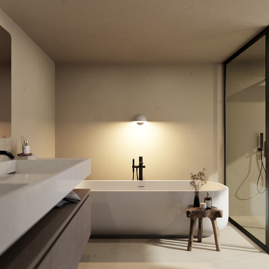 AquaLight - Vanjska LED zidna lampa s toplim svjetlom