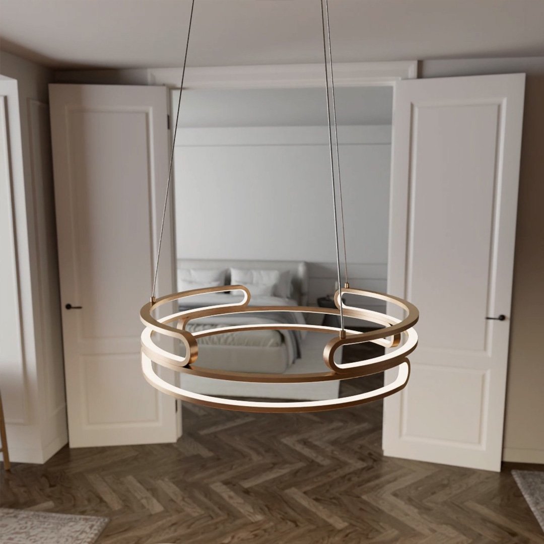 Metalis - Elegantna metalna viseća lampa