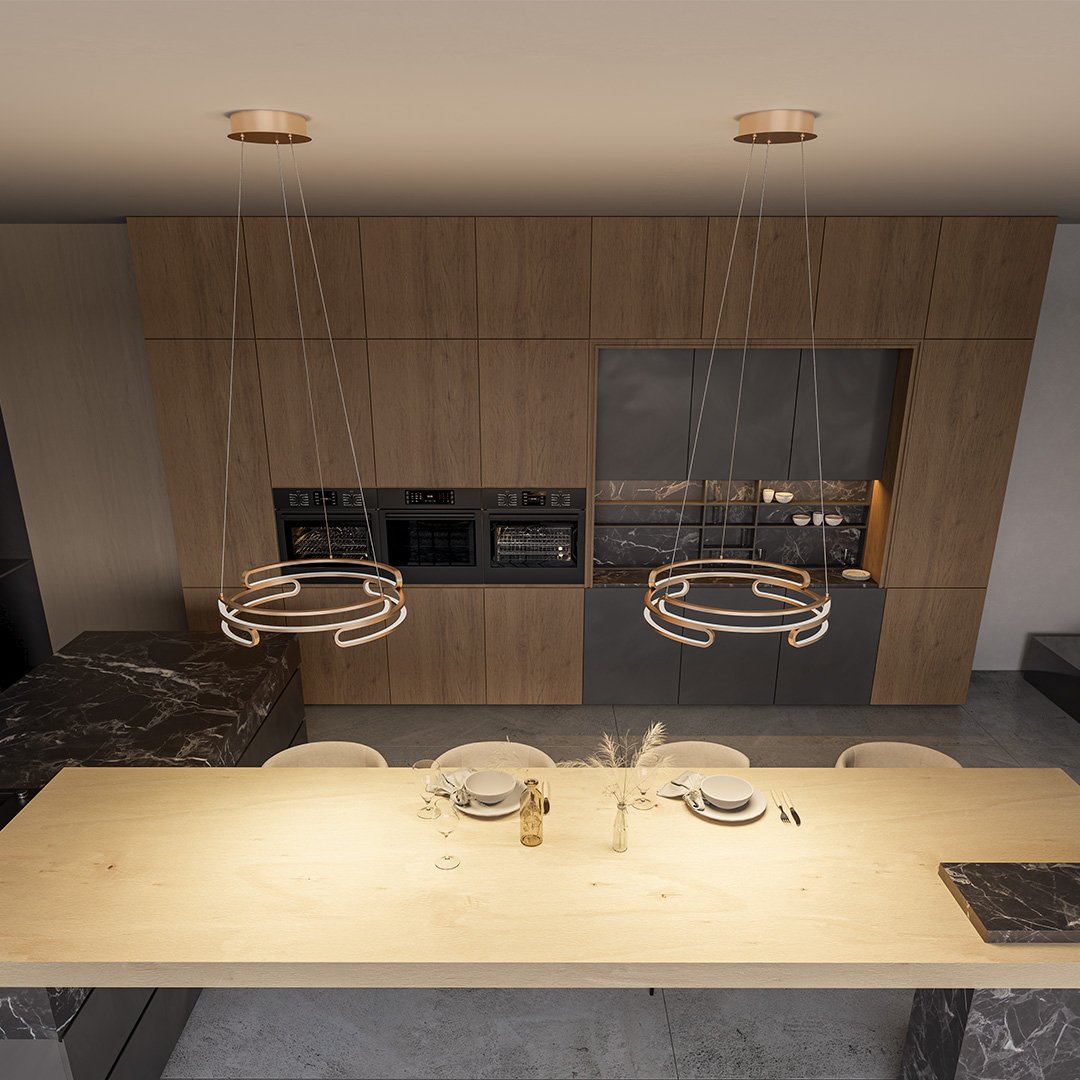 Solaro Metal Pendant Light Industrial Style With 2700K LED