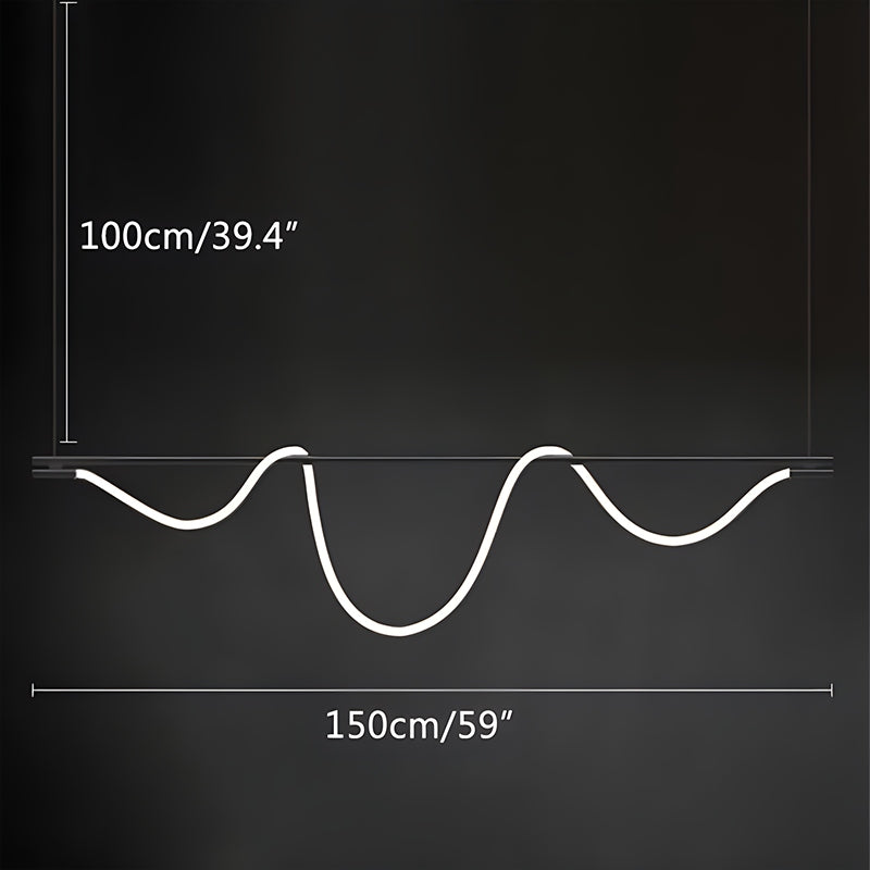 מנורת תלייה מודרנית עם צינור ארוך לד, לחדר אוכל - Orntli