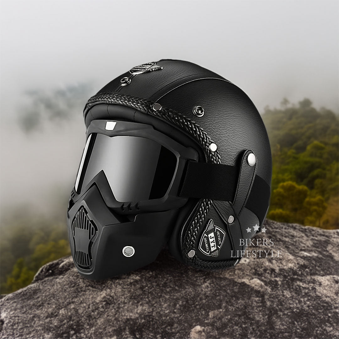 Klassieke Retro AeroNova Helm DOT- en ECE-goedgekeurd