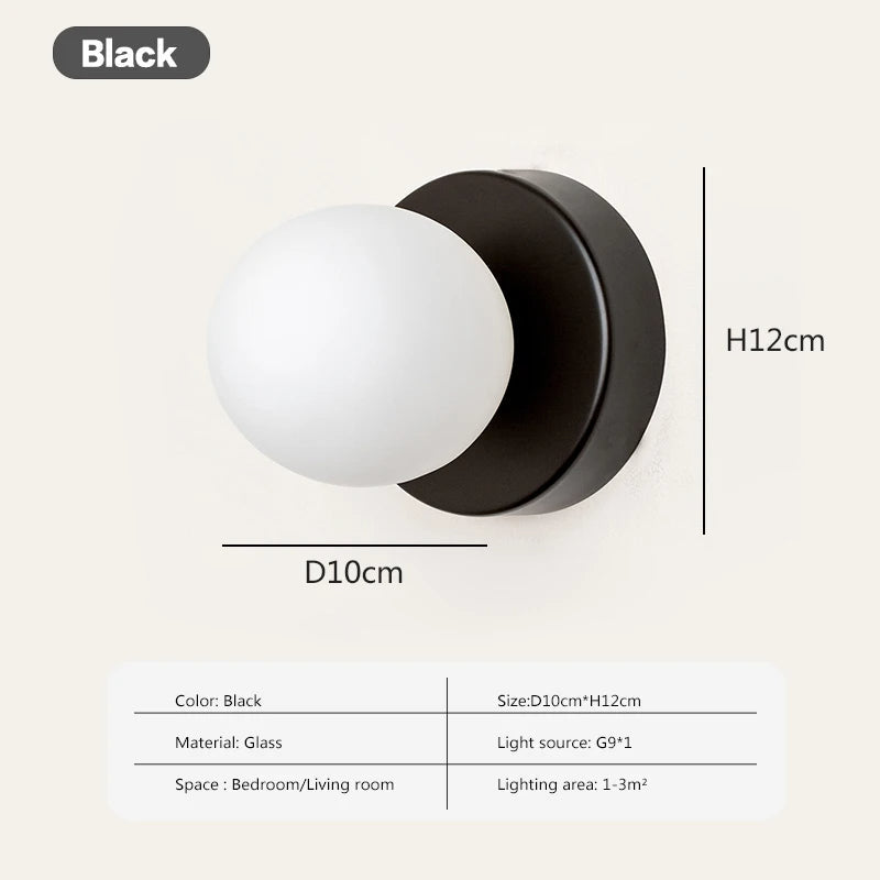 LumenHalo LED Cam Duvar Lambası Yatak Odası Koridor Merdiven Işığı İçin Sade Taban