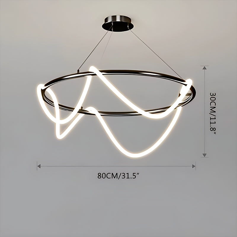 מנורת תלייה מודרנית עם צינור ארוך לד, לחדר אוכל - Orntli