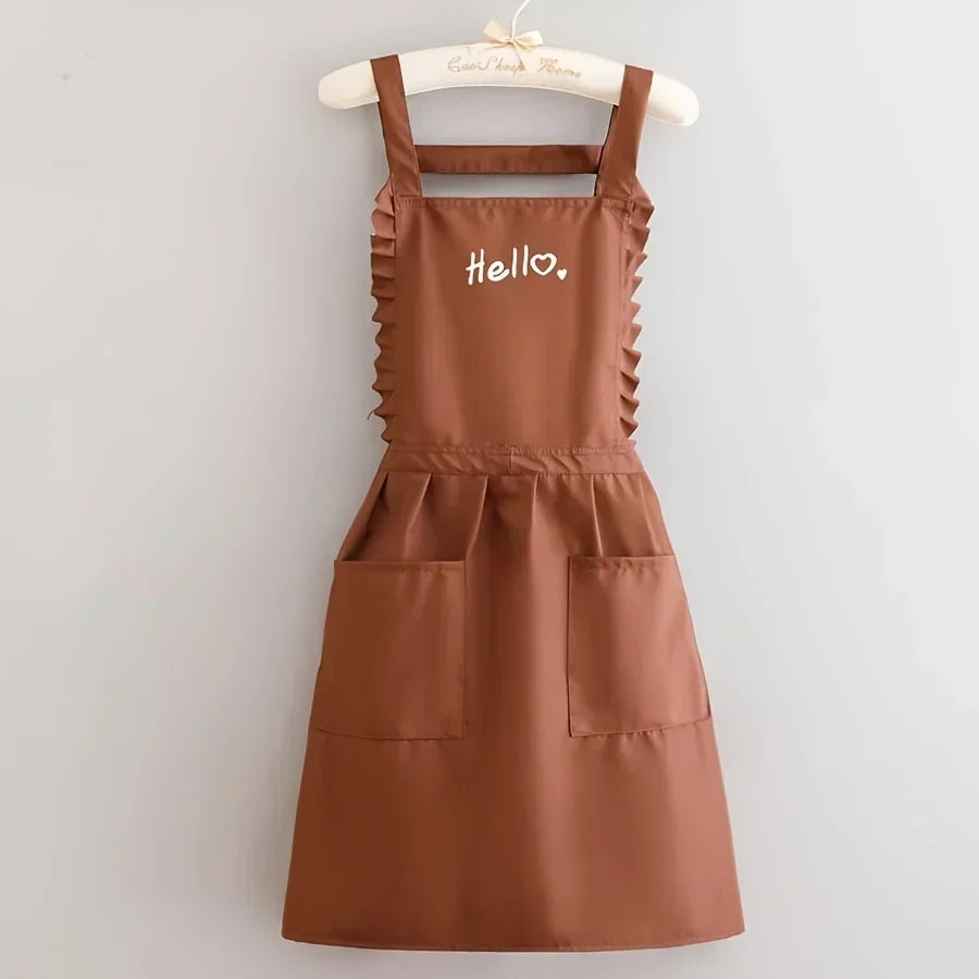 Voděodolná květinová pracovní zástěra - elegantní design odolný proti polití