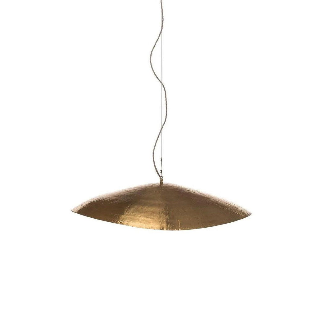 Matte Hammered Drum Pendant — 80cm Diameter