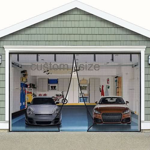 Zanzariera magnetica BreezeGuard Vision per garage, per aria fresca e comfort senza insetti