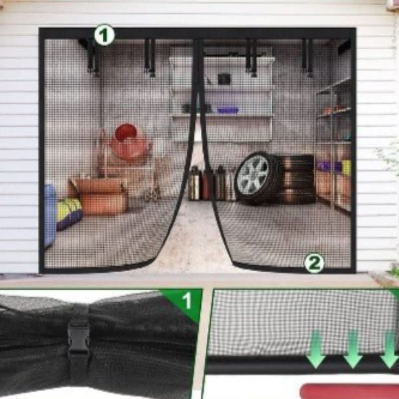 Zanzariera magnetica BreezeGuard Vision per garage, per aria fresca e comfort senza insetti